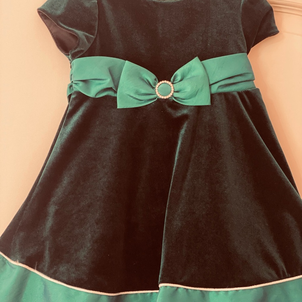 Beautiful Green Holiday Dress - 2T